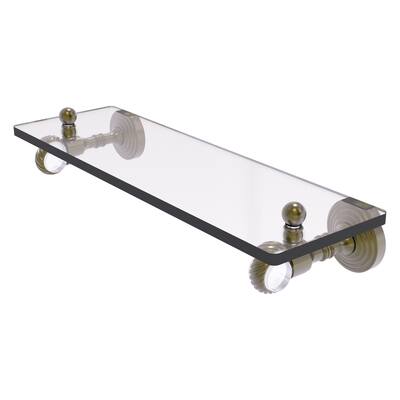 Allied Brass 16 Inch Glass Shelf with Twisted Accents