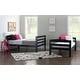 preview thumbnail 11 of 10, Linon Levi Solid Wood Twin over Full Bunk Bed