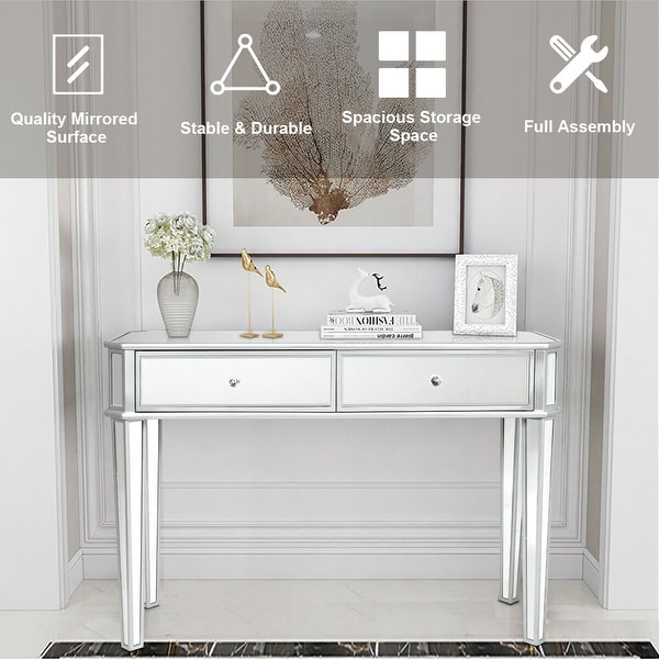 glass dresser table