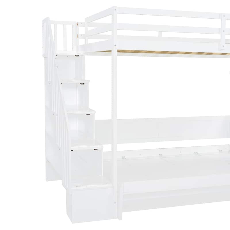Full Size Smart Bunk-Loft Murphy Bed with Hydraulic System - Convertible Featuring Hidden Desk