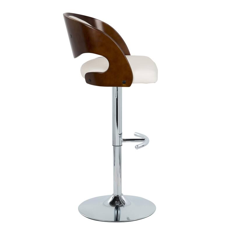 Carson Carrington Visby Mid-century Modern Cherry Wood Adjustable Barstool