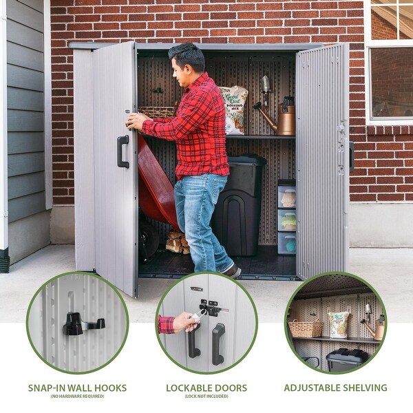 Lifetime Utility Shed, Storm Dust - Bed Bath & Beyond - 40133844