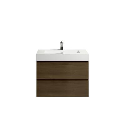 Wall mount cabinet WITHOUT basin,Dark oak color,With two drawers,High quality and durable