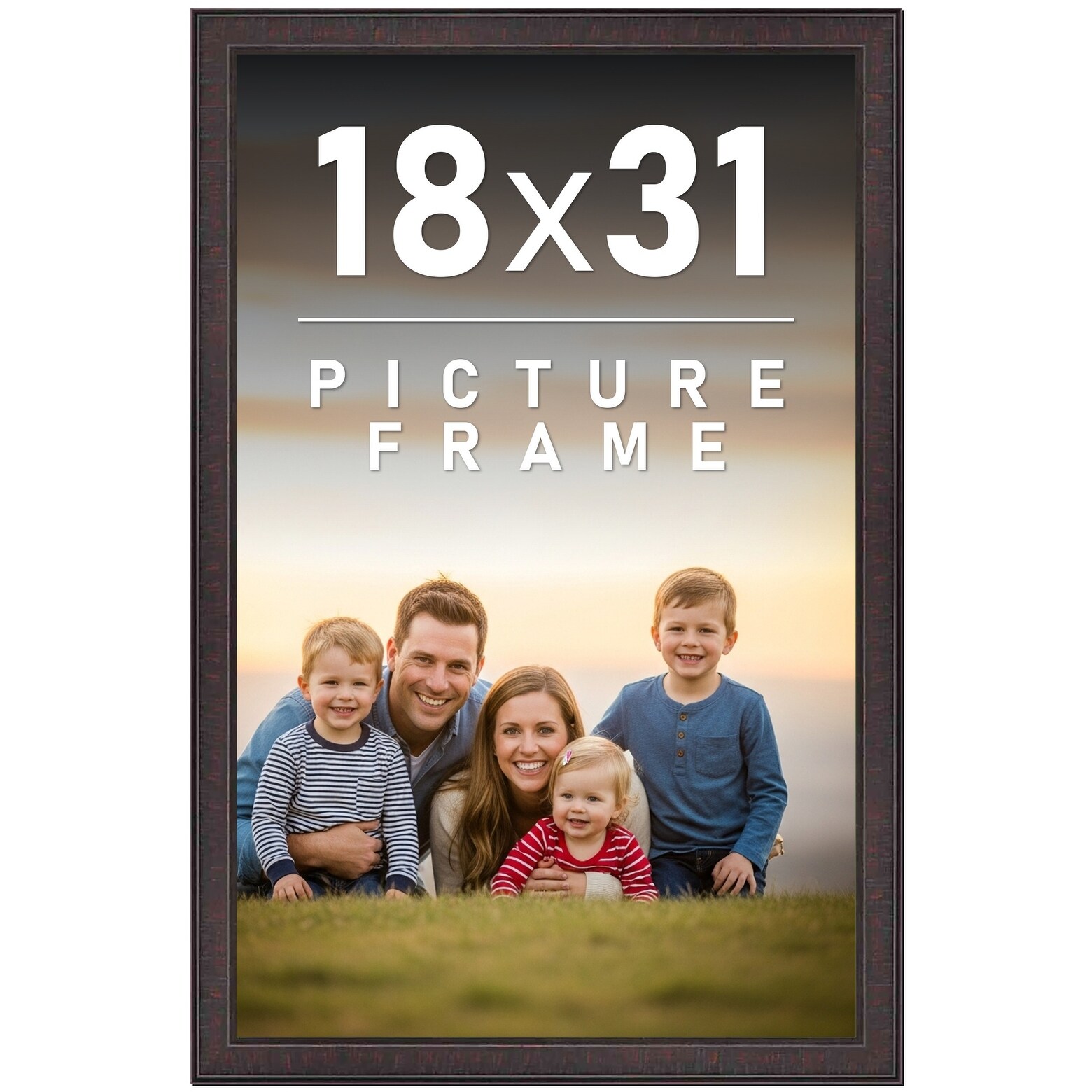 18x31 Frame Brown Solid Wood Picture Frame - Complete Modern Photo