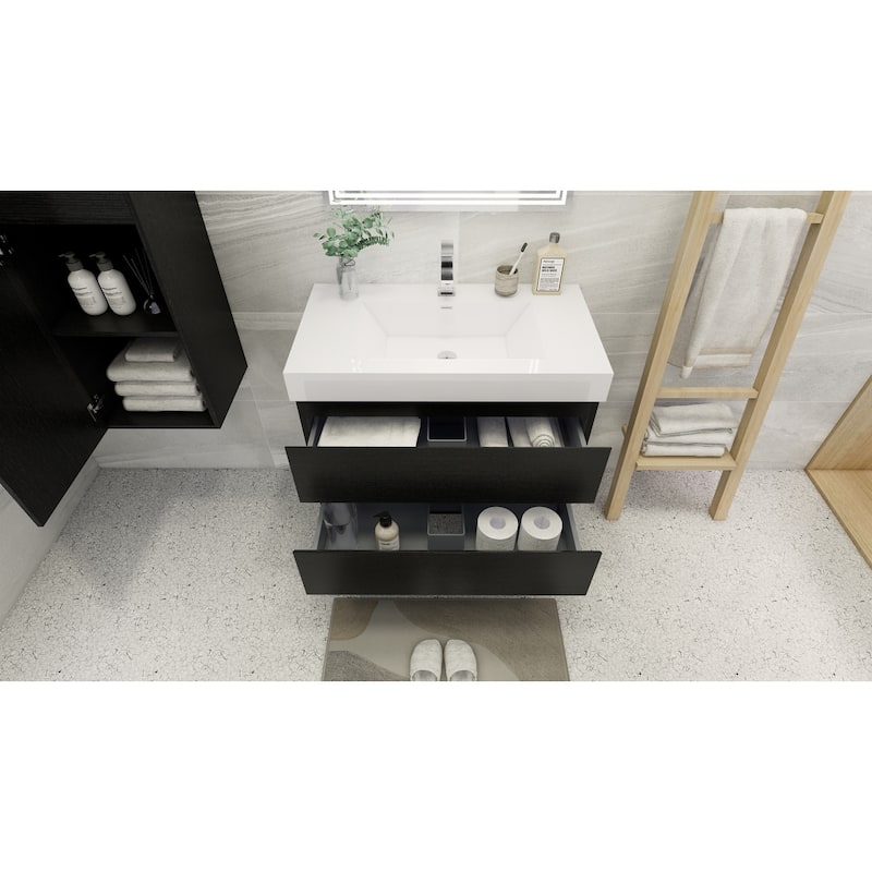 Baillie 36'' Wall-Mounted Vanity with Reinforced Acrylic Sink