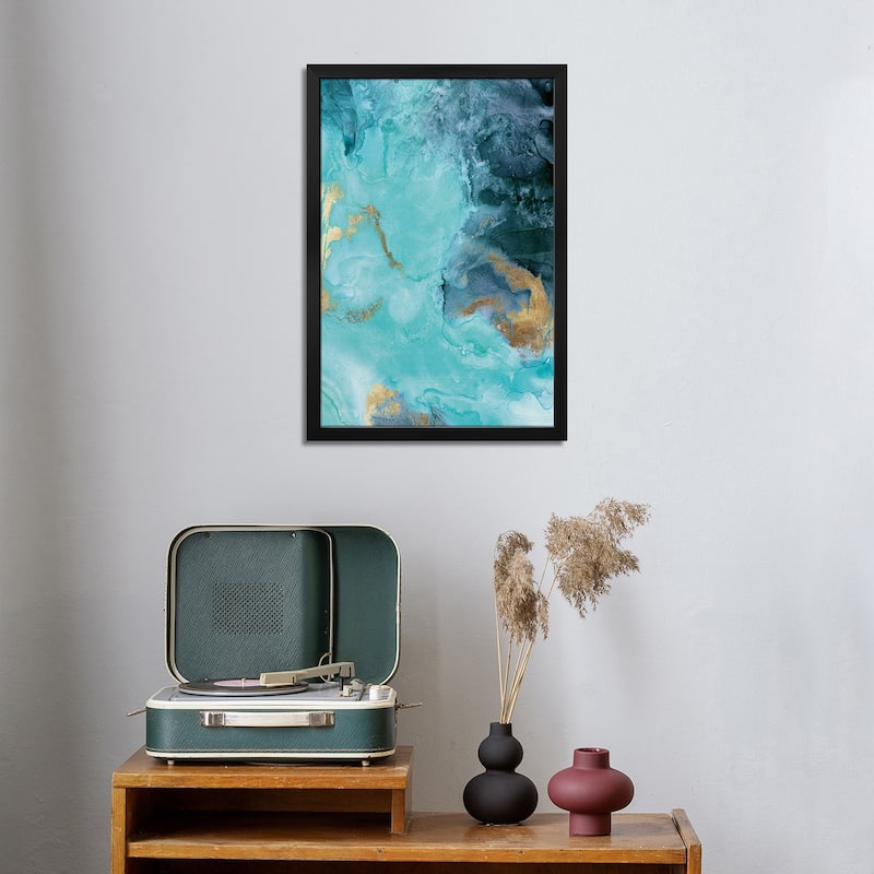 Gold Under The Sea II Premium Framed Poster by Eva Watts