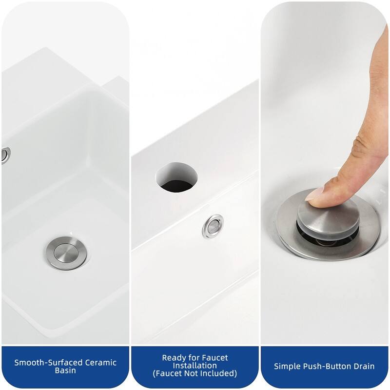 Moasis Single Bathroom Vanity with Ceramic Vessel Sink