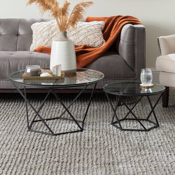 Silver Orchid Grant Round Nesting Table Set On Sale Overstock 20559232
