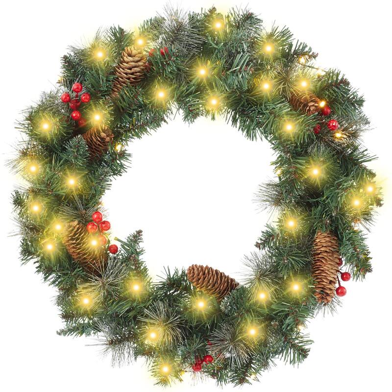 Green Fir Artificial Holiday Christmas Wreath Holiday Décor