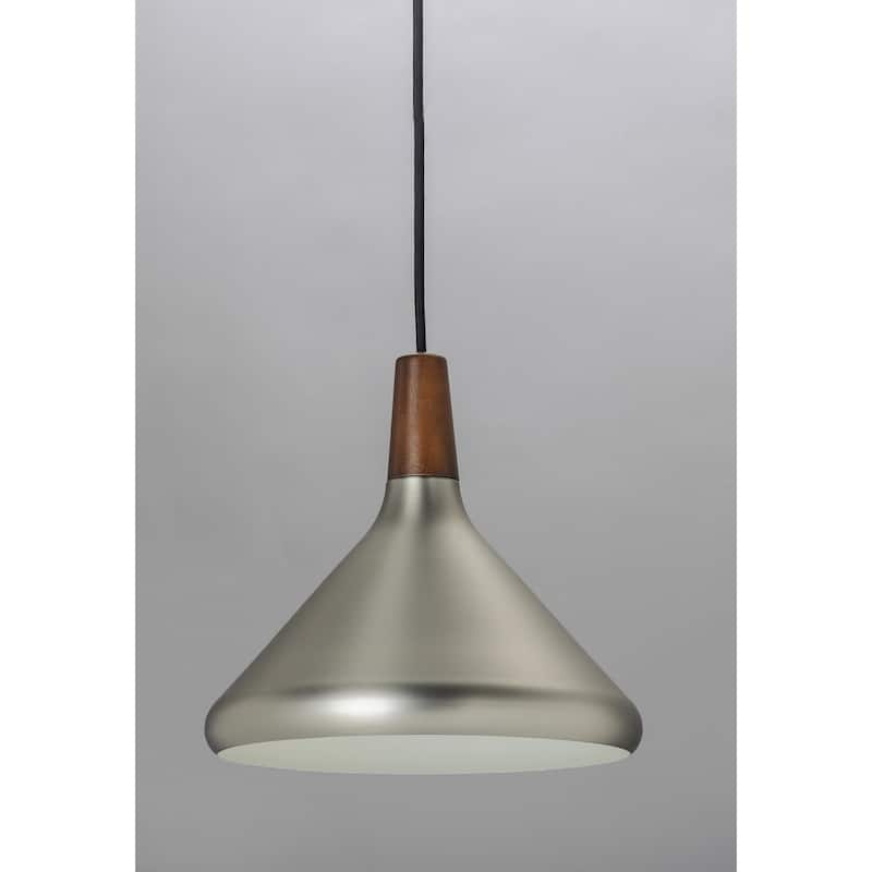 Maxim Nordic Single Light 7" Wood / Aluminum Pendant
