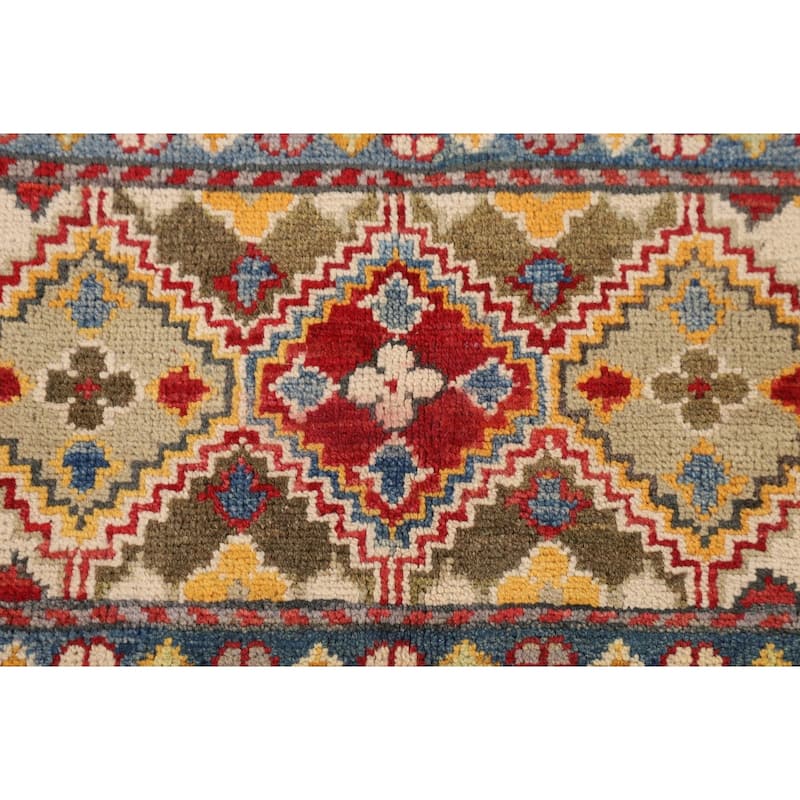 Kazak Oriental Area Rug Handmade Multi-Color Wool Carpet - 5'3" x 6'6"