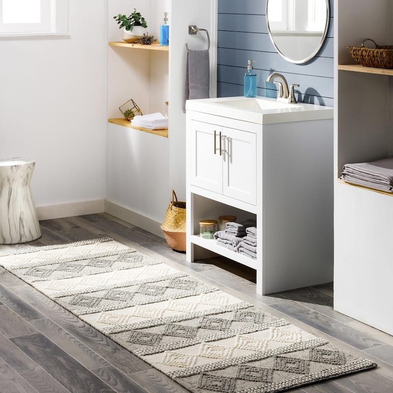 Livabliss Hygge Handmade Modern Rustic Area Rug - Charcoal - 2' 6" x 8'