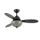 preview thumbnail 8 of 13, River of Goods Costello 3-blade 42-inch Modern Indoor Ceiling Fan with Mosaic Glass Shade and Remote Control