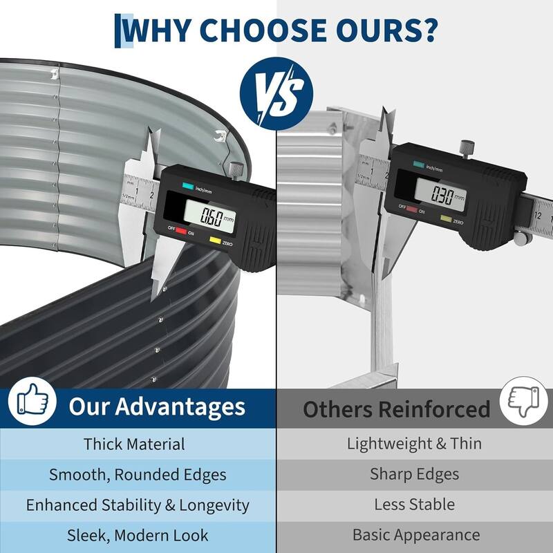 8x4x2 ft Galvanized Raised Garden Bed, Steel Planter Boxes with Zippered Screen Cover