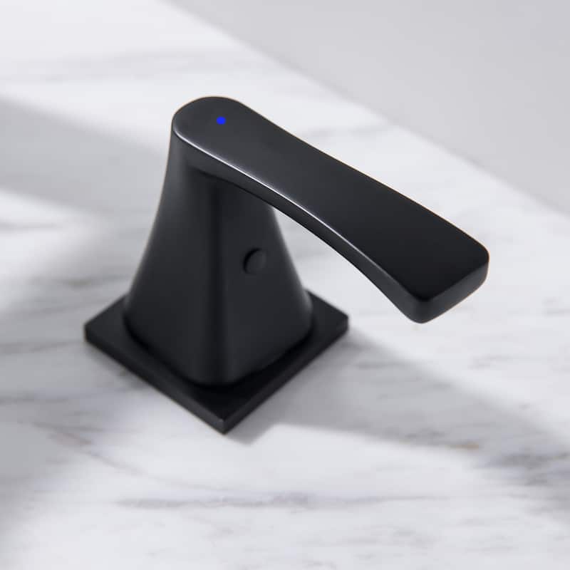 4.72"H Stainless Widespread 2-Handle Bathroom Sink Faucet