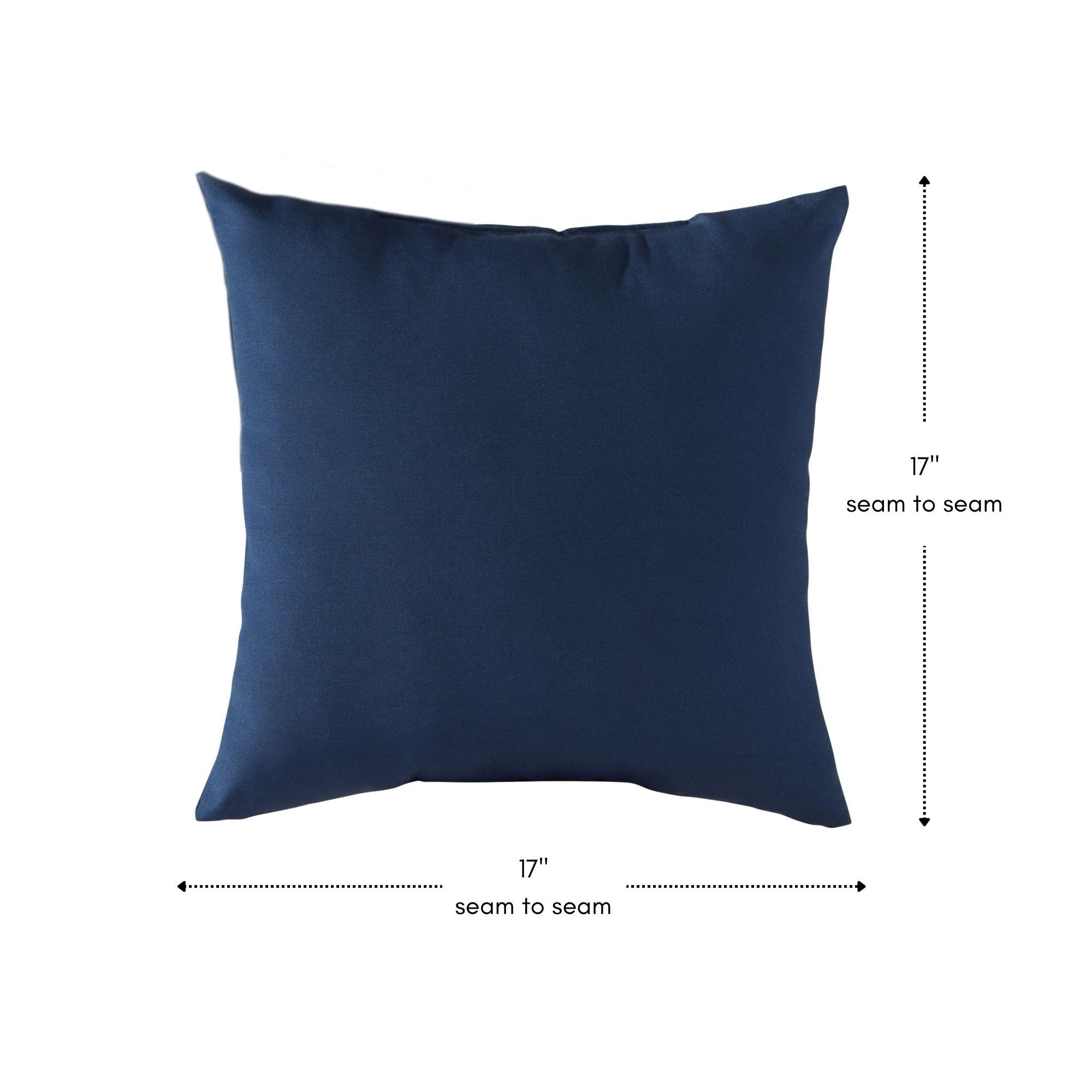 Greendale Home Fashions 17-inch Square Outdoor Indigo Throw Pillow