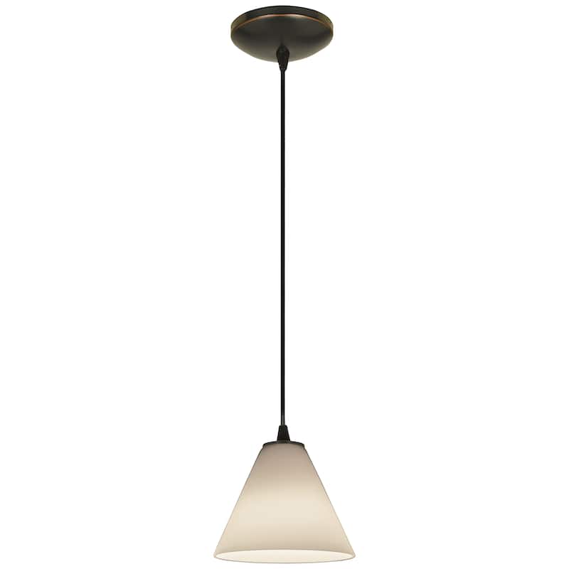 Access Lighting Martini Bronze Cord Pendant with White Shade - Oil Rubbed Bronze