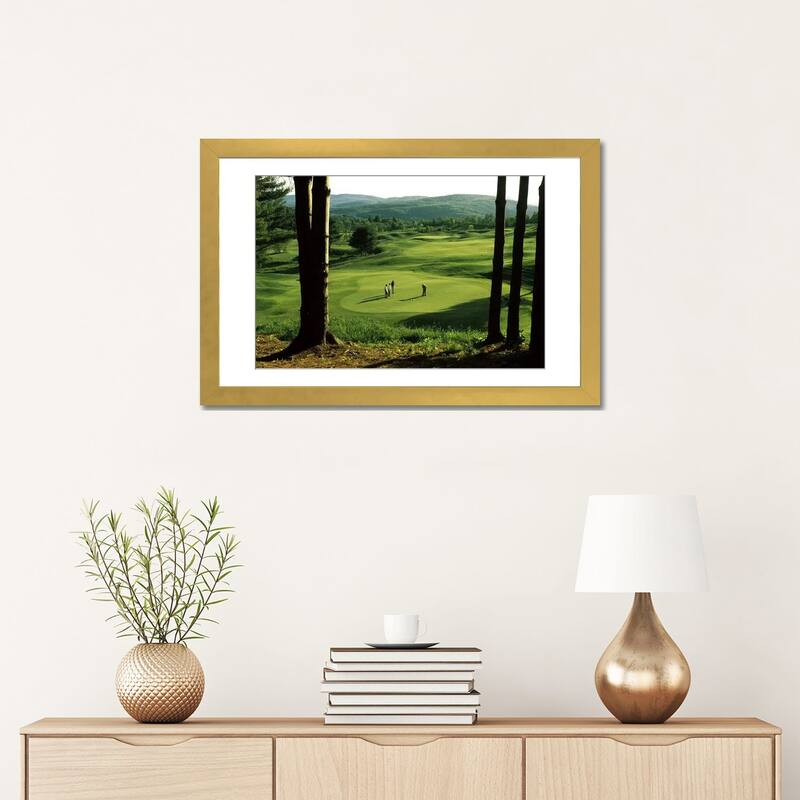 iCanvas "Golfers On A Green, Country Club Of Vermont, Waterbury, Washington County, Vermont, USA" by Panoramic Images