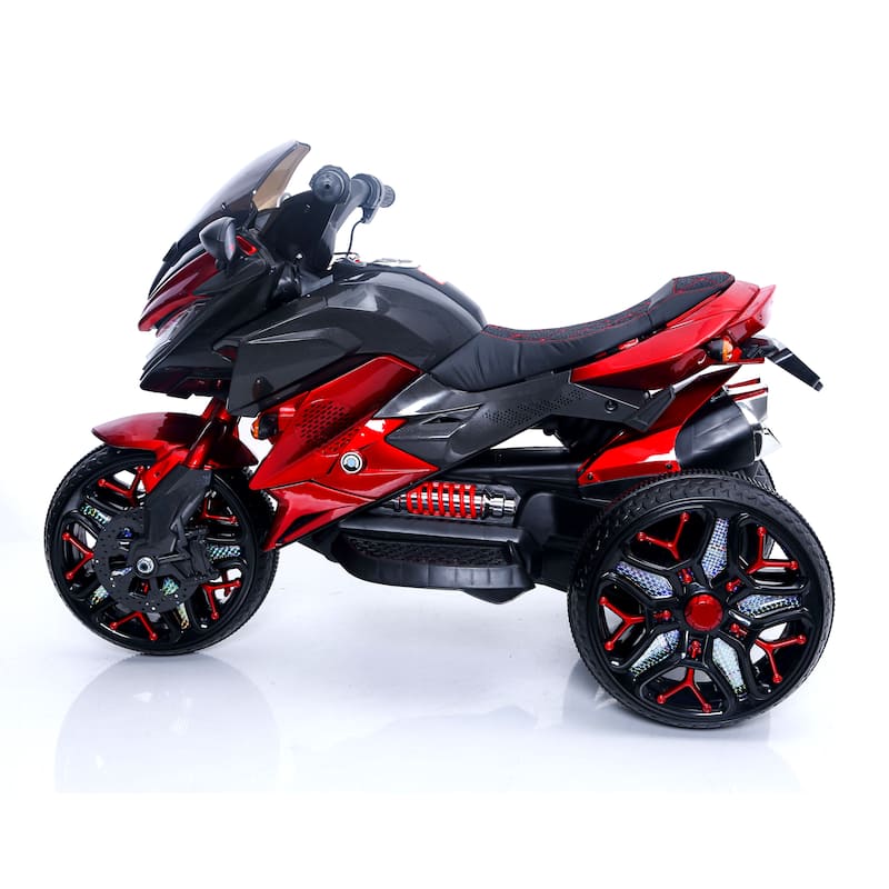 Kids Motorcycle Ride-On Motorcycle 3-Wheels Battery Powered Motorbike Rechargeable 12 V kids ride on toy with PU seat
