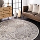 preview thumbnail 51 of 52, Nuloom Becca Traditional Tiled Area Rug Beige - Round - 4' x 4'