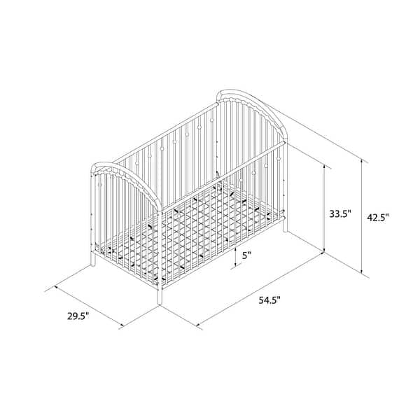Little Seeds Monarch Hill Aerin Metal Crib
