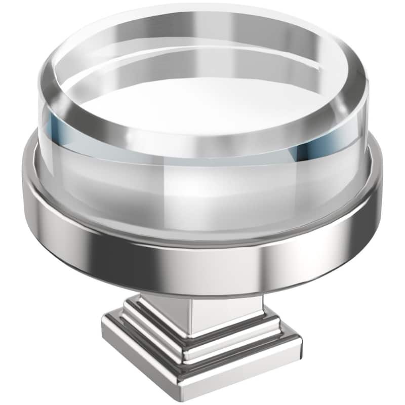 Amerock BP36976 Glacio 1-1/2" Mushroom Cabinet Knob - Clear / Polished Chrome