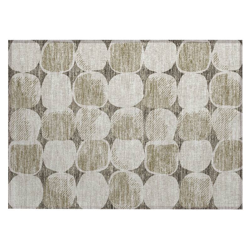 Machine Washable Indoor/ Outdoor Chantille Puffy Modern Rug