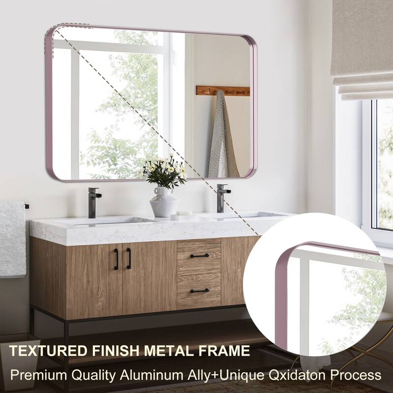 Rectangle Bathroom Mirror for Vanity Wall Mounted Vertical Horizontal Makeup Mirror