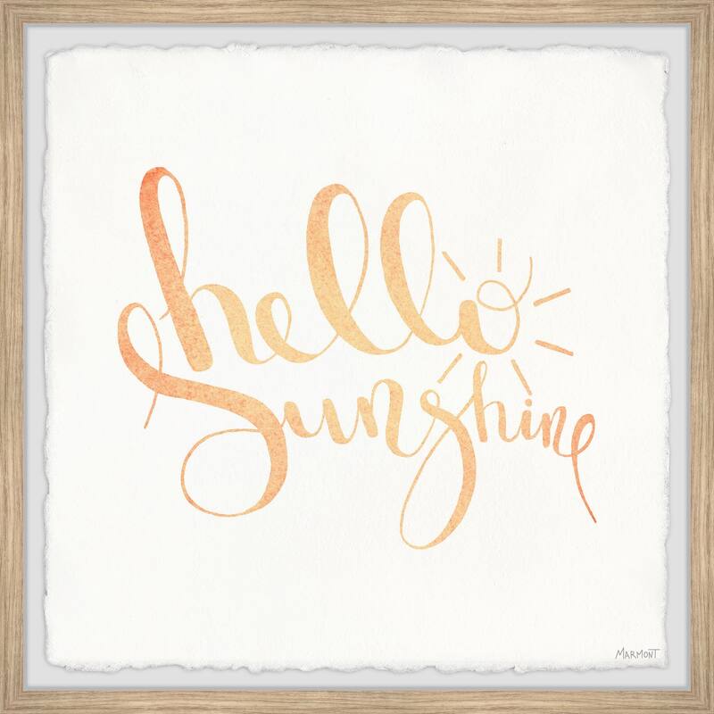 Hello Sunshine II Framed Wall Art, Elegant Home Touch - Sophisticated Artwork for Refined Décor