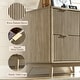 preview thumbnail 12 of 20, Modern Fluted 2 Drawer Lateral File Cabinet, Office Storage Cabinet