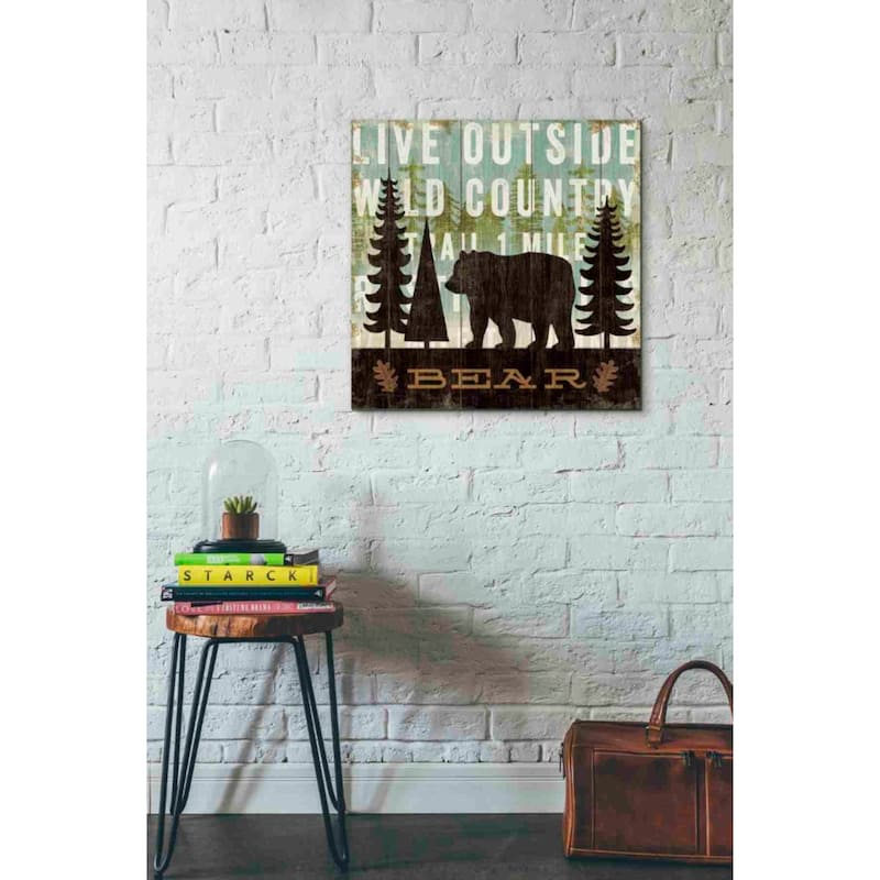 Epic Graffiti 'Simple Living Bear' by Michael Mullan, Canvas Wall Art