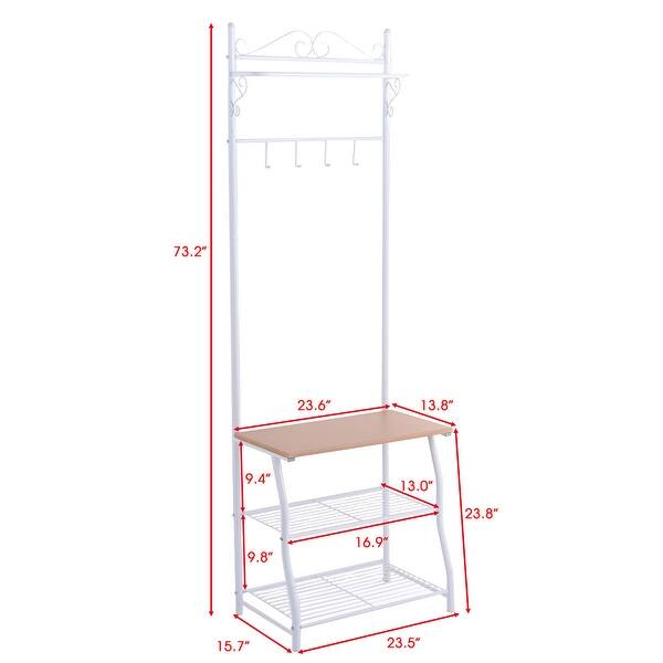 Shop Costway Metal Coat Clothes Hanger Umbrella Hat Bag Shoes