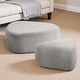 preview thumbnail 27 of 45, Oversized Triangle Cocktail Ottoman (Set of 2) Light Grey