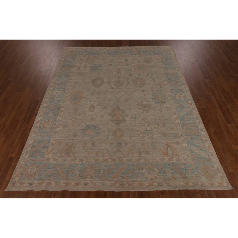 Oushak Turkish Area Rug Handmade Vegetable Dye Wool Carpet - 8'0"x 10'0"