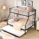 preview thumbnail 4 of 13, Twin Over Full with Trundle Metal Bunk Bed, Easy Assembly