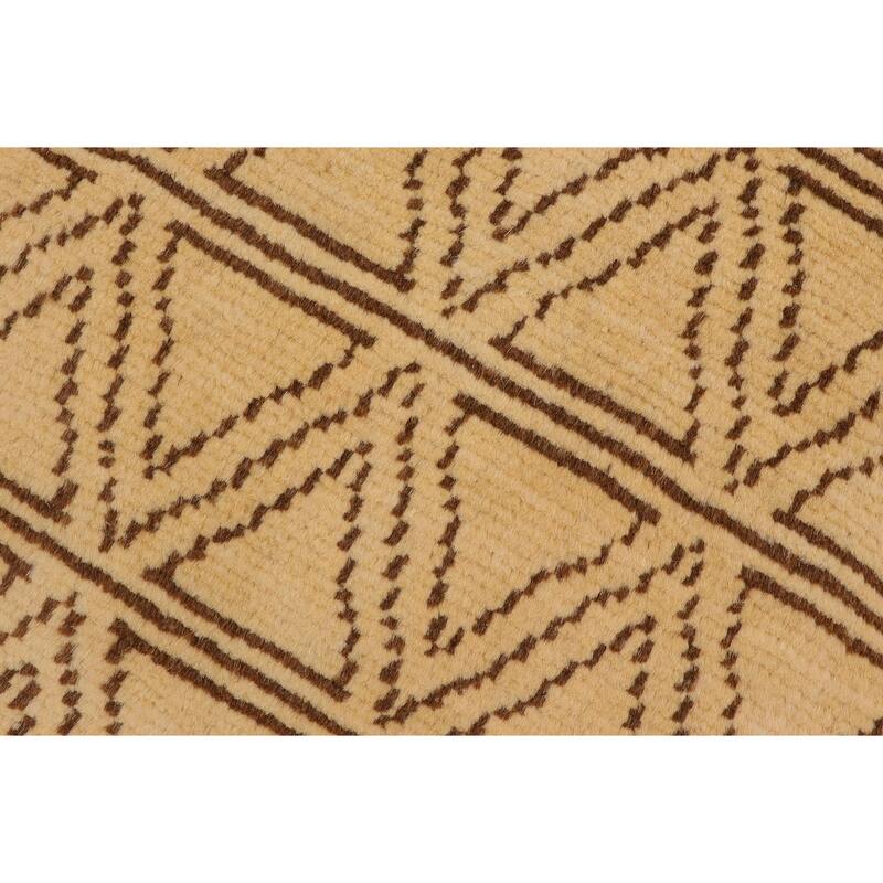 Boho Chic Balochi Morton Beige/Brown Hand Knotted Wool Rug - 4'0'' x 5'10''