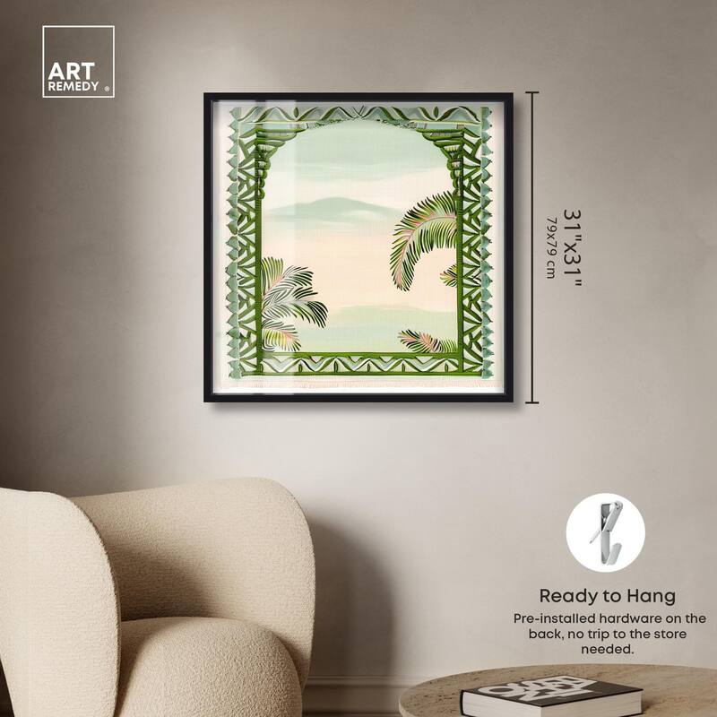 Palm View Vista Shadowbox by Art Remedy