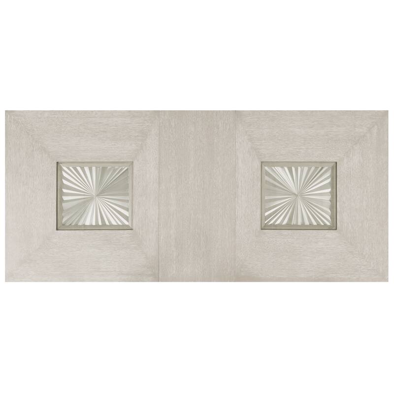 Furniture of America Juniper Modern 7-Piece Light Grey Dining Set with Sunburst Pattern