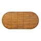 preview thumbnail 13 of 29, Christopher Knight Home - Solmere Outdoor Dining Table, Acacia Wood Frame with Slatted Oval Top & Non-Slip Foot Pads - 70.08" L