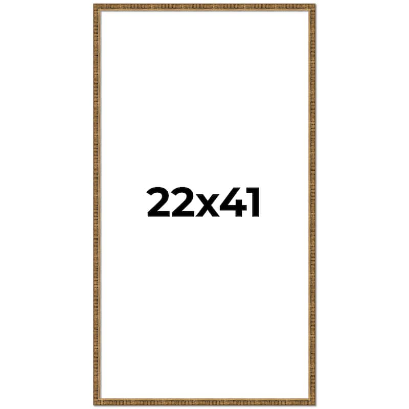 22x41 Frame Gold Kingsley Distressed Solid Wood Picture Frame Width