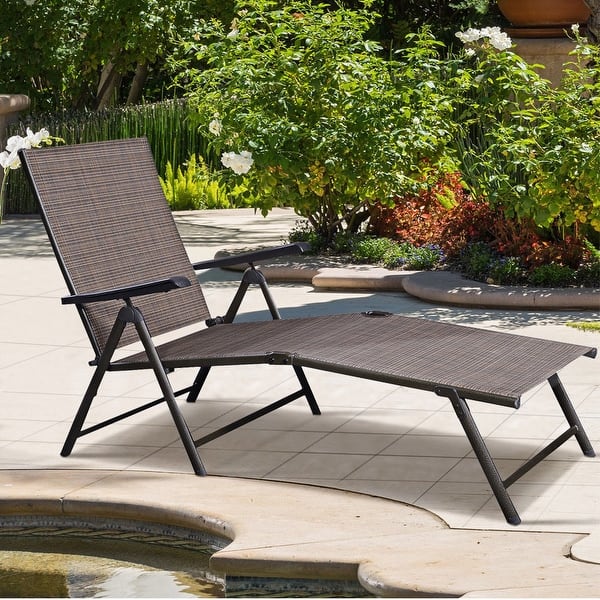 Shop Costway Pool Chaise Lounge Chair Recliner Outdoor Patio