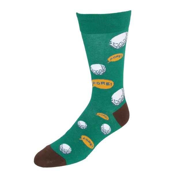 Shop Fine Fit Men's Golf Theme Dress Socks Free Shipping On Orders Over 45 Overstock 20654209