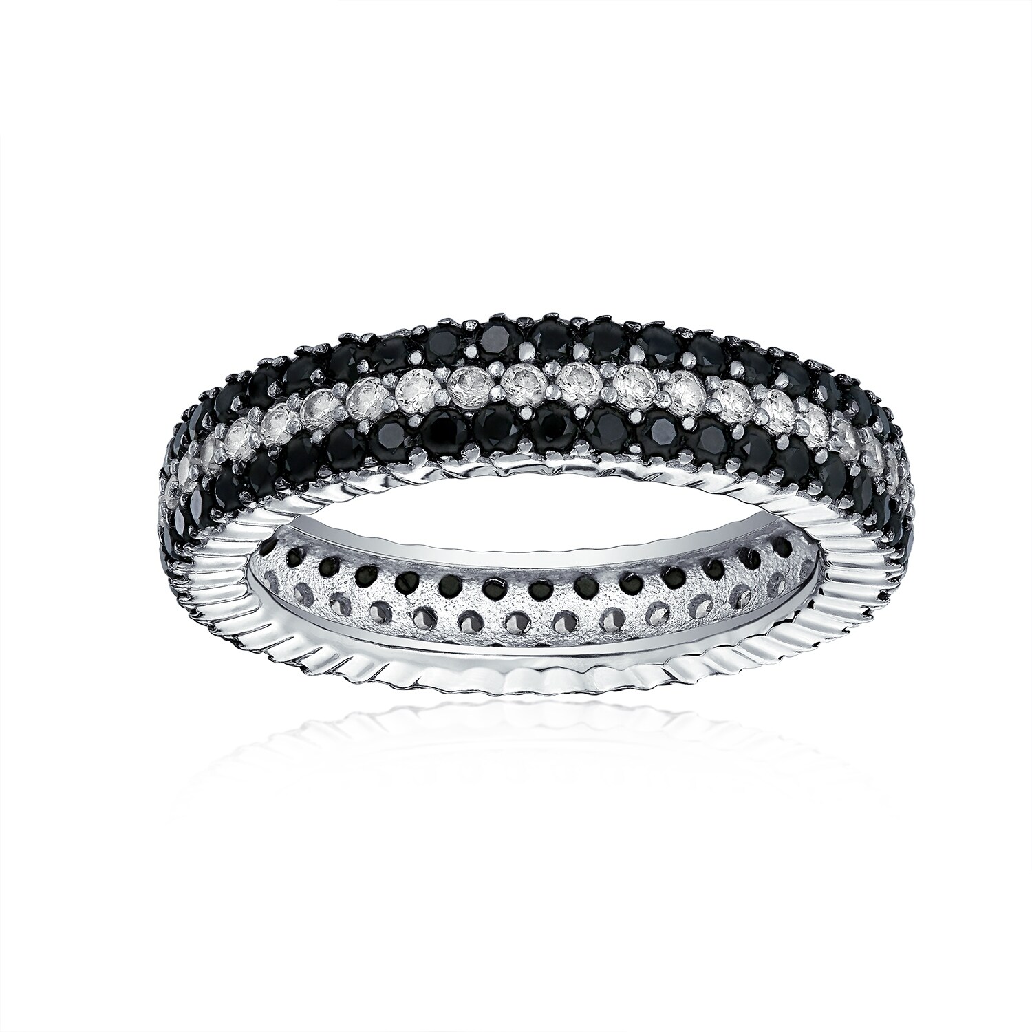 two tone eternity bands
