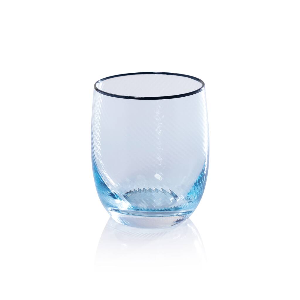 Sicilian 4-Piece Swirl Glass Tumbler Set