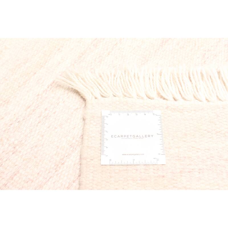 ECARPETGALLERY Flat-Weave Ankara FW Cream Wool Kilim - 5'1 x 7'8