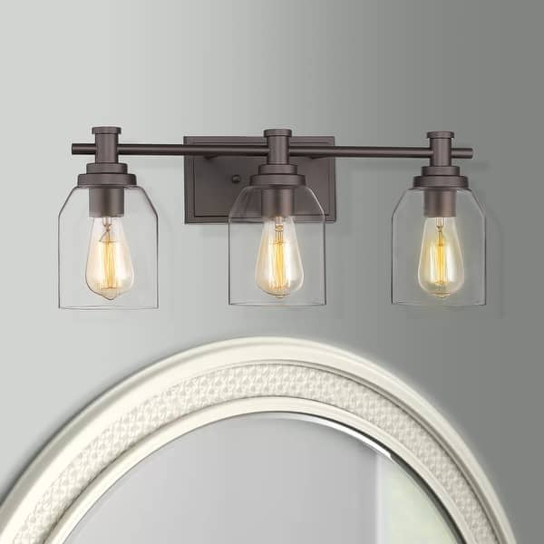 slide 2 of 8, 3-light Bathroom Vanity Light, Bathroom Over Sink Lighting - 21.3 x 9.2 x 7 inches