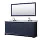 Option Dark Blue / White Carrara Marble Top / Matte Black