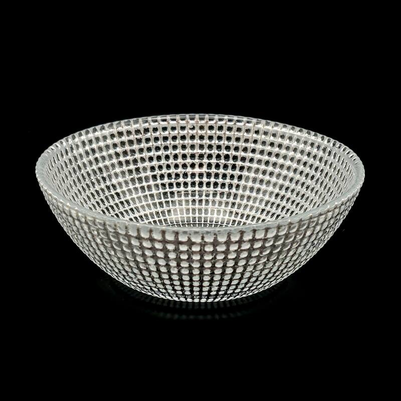 5 Inch Glass Bowls with Captivating Beaded Pattern Perfect for Both Casual and Formal Occasions - Set-1 - Silver