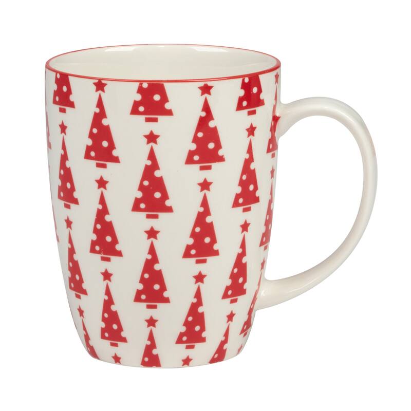 Certified International Peppermint Candy 14 oz. Mugs, Set of 6 Assorted Designs