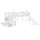 preview thumbnail 14 of 16, Modern Twin Size Multiple Functional Low Loft Bed with Stairs and Slide,No Box Spring Needed